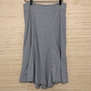 Matthildur Gray Linen Stretch Blend A-line Skirt Size 1 Medium